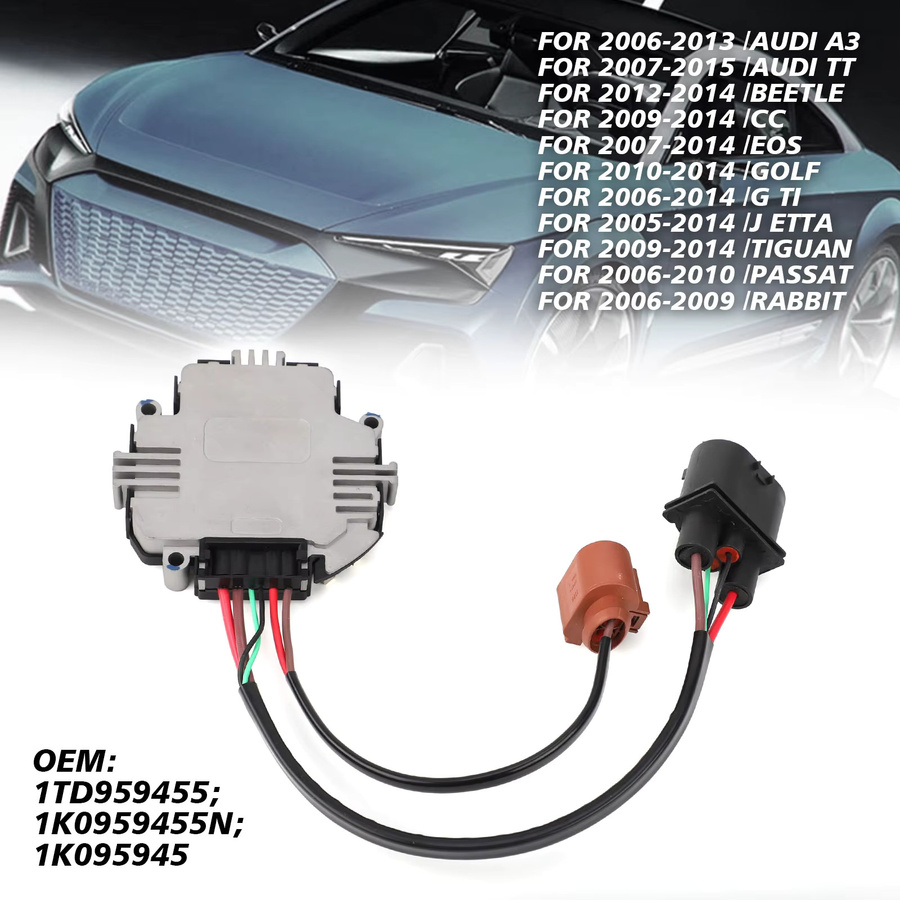 MINESPEED Kühler Lüfter Steuer Modul für Audi A3 TT VW CC EOS Golf Jetta Passat - Bild 2