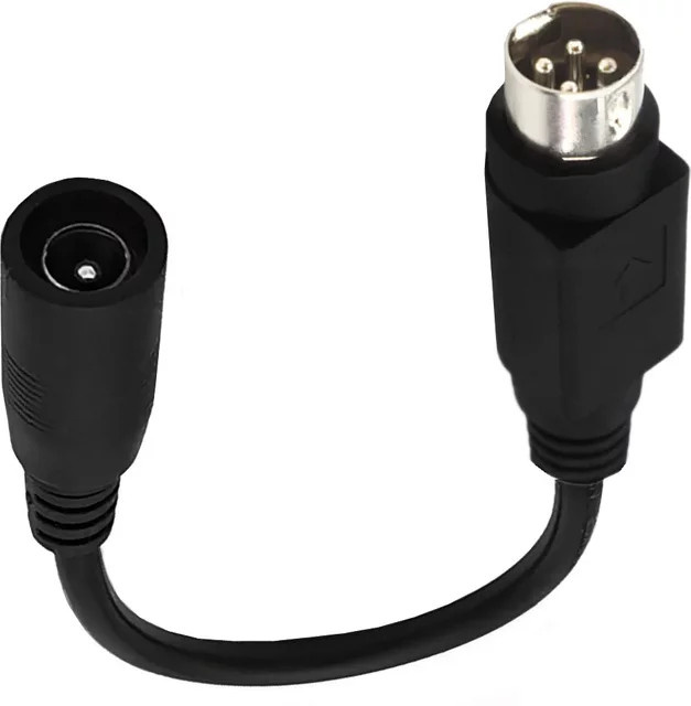 BSN DC-Buchse 5,5 x 2,1 mm zu 4-poligem Stecker Stromversorgungskabel in Schwarz für Sato TG-5011-19V-ES und TV-LCD-VCR - Bild 1