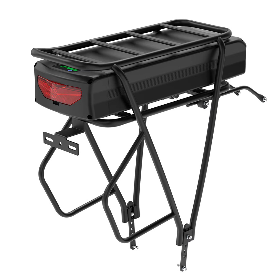 UNITPACKPOWER E-Bike Akku mit Gepäckträger in Schwarz, kompatibel mit 24 bis 28 Zoll Rädern und Motoren von 500 W bis 1500 W - Bild 6