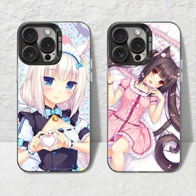 Nekopara Anime Mädchen Schutzhülle für iPhone 11 12 13 14 15 16 Pro Max Plus, Multicolor - Bild 1