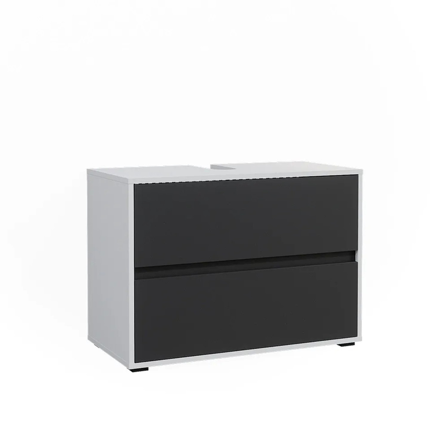 Vicco Waschtischunterschrank Maltin Badezimmer Weiß Anthrazit B: 80 cm, T: 58 cm - Bild 3