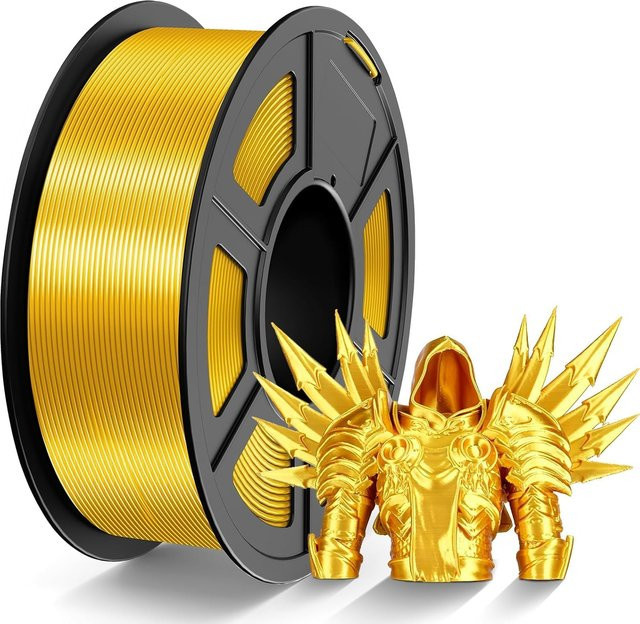Seidengold Seidenfilament Gold für FDM 3D-Drucker, Durchmesser: 1,75 mm, 250 g Spule - Bild 1