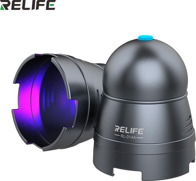 Reinife RL-014A UV-Härtungslampe mit T6 LED für Kleber-Reparaturen an Telefonen und Motherboards, USB-betrieben, Grün und Lila - Bild 1