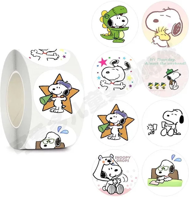 Bandai Snoopy Cartoon Anime Aufkleber Set, 500 Stück, Multicolor - Bild 1