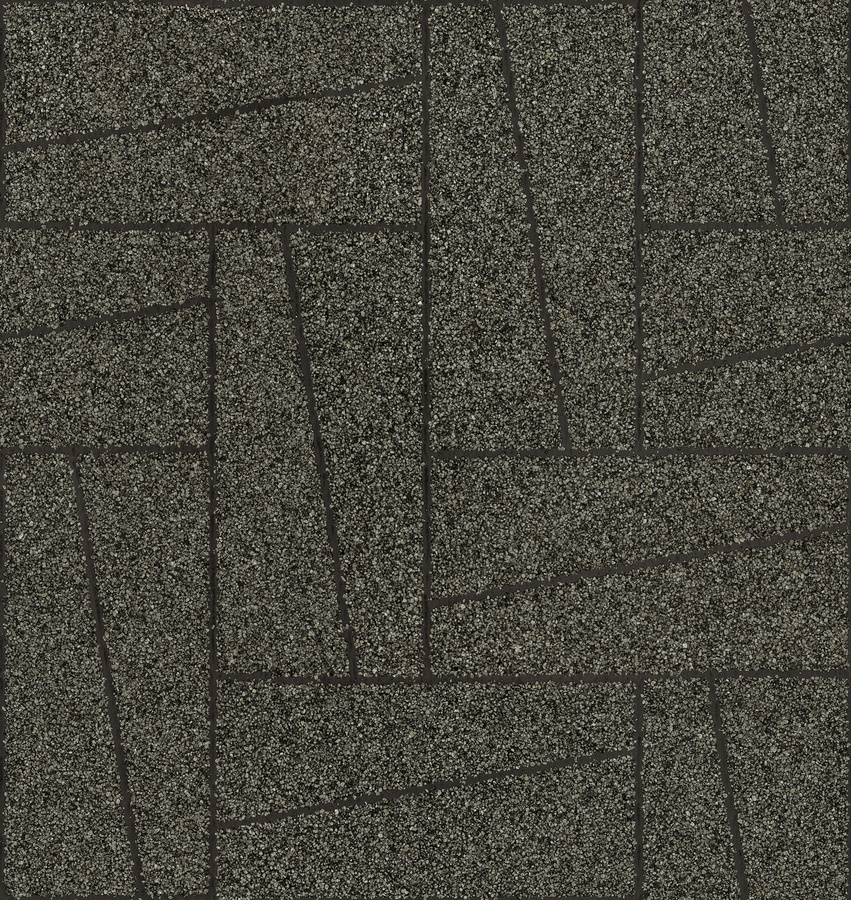 Omexco Tapete Stepping Stone MNE6002 in Grau mit abstraktem geometrischem Steinlook - Bild 1