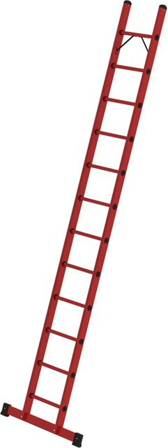 PROREGAL Sprossen-Anlegeleiter aus GFK mit Traverse und 12 Sprossen - Bild 1