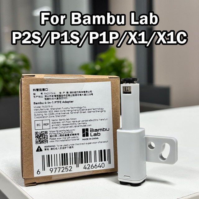 Bambu Lab 4-in-1 PTFE-Adapter AMS Material-Hub und Erweiterungsanschluss für X1, X1C, P1S, P1P und P2S 3D-Drucker in Weiß - Bild 1