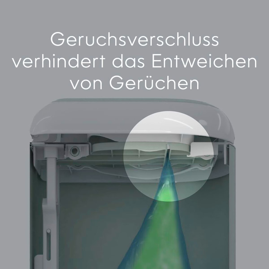 Diaper Genie Platinum Windeleimer in Grün und Weiß mit auslaufsicherem System - Bild 2