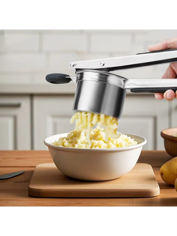 FEB.WIND Kartoffelstampfer und Kartoffelpresse aus Edelstahl in Silber - Bild 5