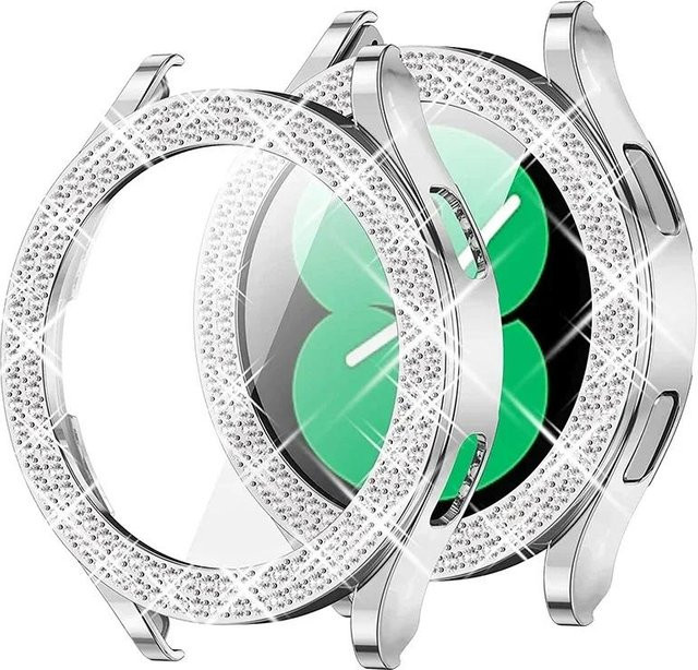 Schutzhülle für Samsung Galaxy Watch 7 6 5 4, Diamant, Kunststoff, Silber - Bild 1