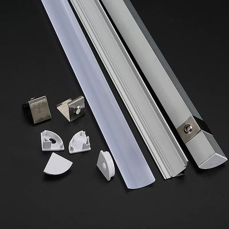 Khelse V-Typ Aluminium LED Profil mit transparenter Abdeckung für 5050 und 3528 LED Streifen, Länge: 0,5 m - Bild 3