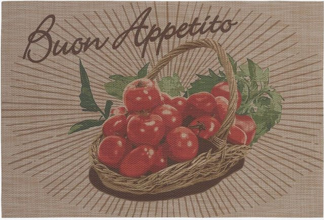 NKD Platzset im mediterranen Design, rot/mehrfarbig, B/H: 30 x 45 cm - Bild 1