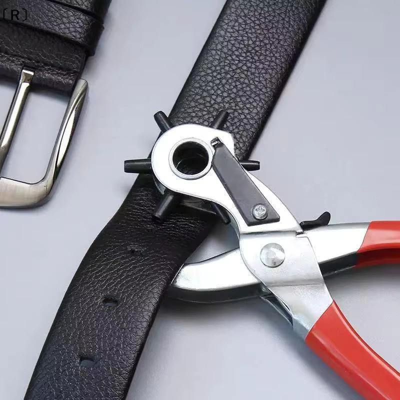 バR Multifunktions-Lochzange für runde und ovale Löcher, ideal für Lederhandwerk und Gürtel, aus Metall - Bild 4
