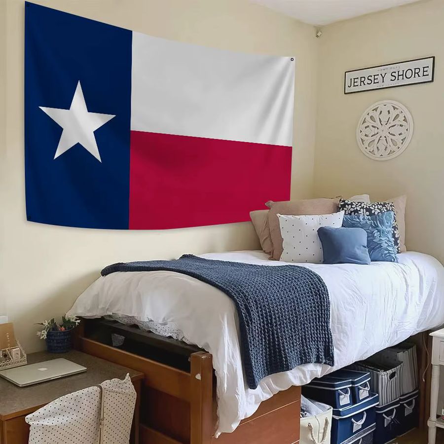 Texas-Flagge als Banner aus Polyester mit Vier-Loch-Ösen für Outdoor-Dekoration und Raumästhetik in Multicolor - Bild 2