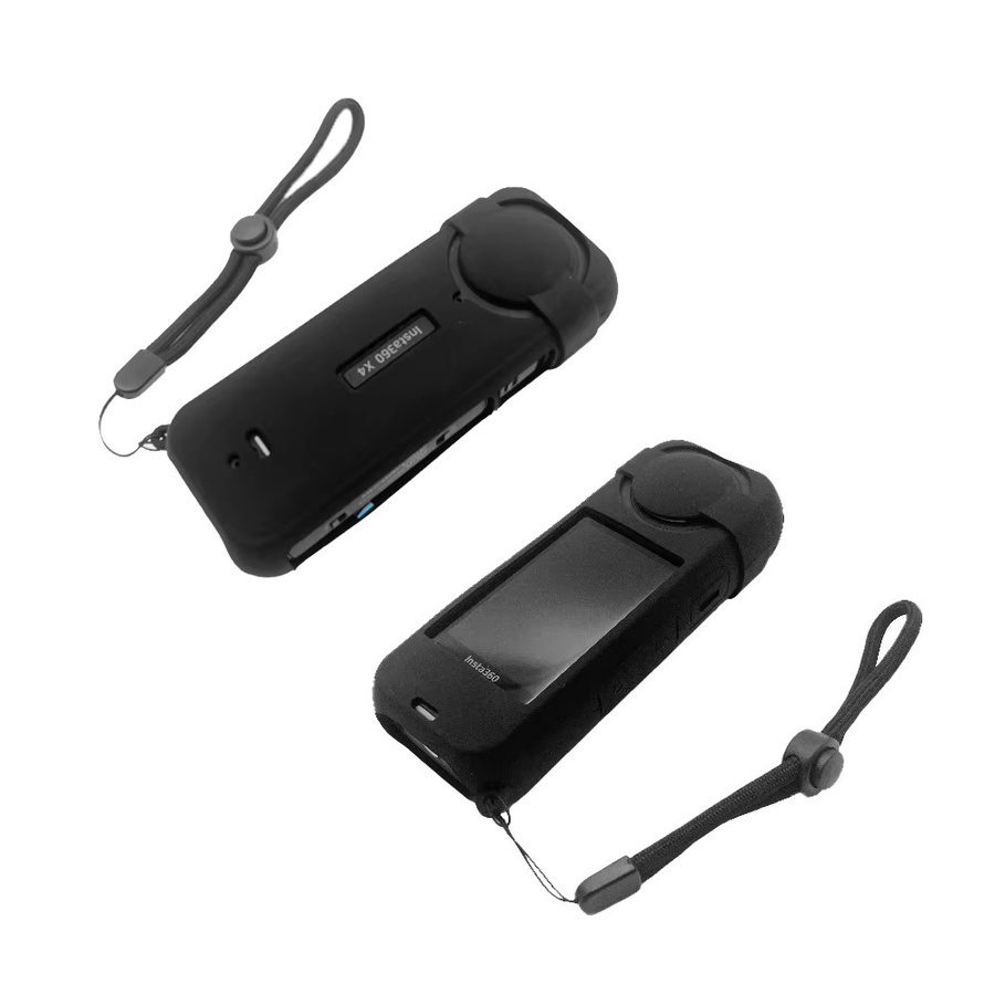 Schutzhülle aus Silikon für Insta360 X4 Action Kamera in Schwarz - Bild 4