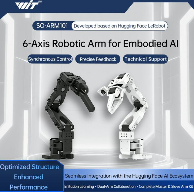 SO-ARM101 Kit Pro WitMotion Open-Source 6-Achsen KI-Roboterarm Servomotor-Kit für LeRobot Hugging Face Projekte - Bild 1