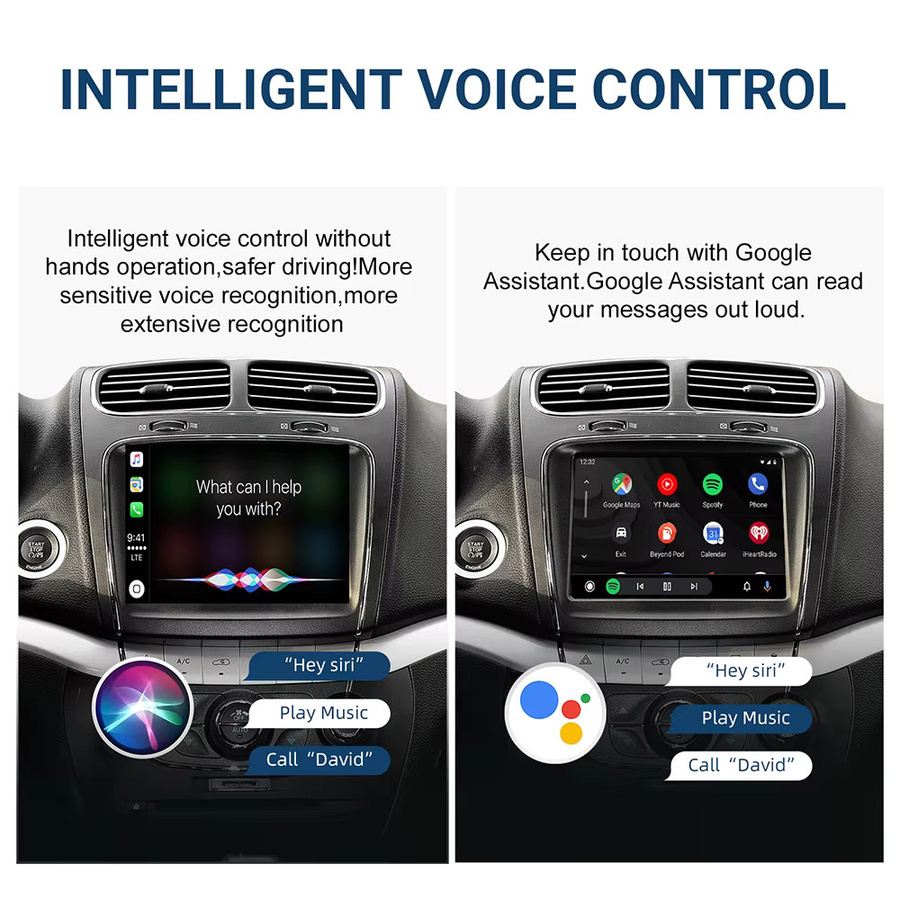 ANYFAR Carplay und Android Auto Interface für Fiat Freemont 2013–2018 mit Rückkamera in Schwarz - Bild 3