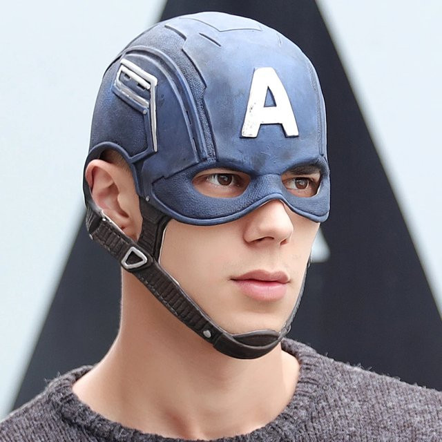 Beast Kingdom Captain America Maske Cosplay, Superheld, Gummi - Bild 1