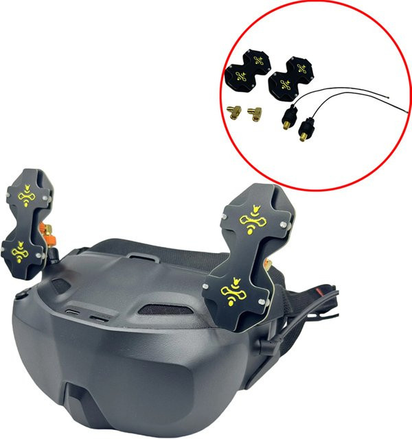 DJI N3 FPV Brille Antennen-Set mit 11dBi und 8,5 dBi Gain Antennen für 5,8 GHz zur Signalverbesserung inklusive SMA Adapter Kabel in Schwarz - Bild 1