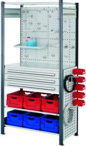 Kappes Steckregal RasterPlan Mod. 8 in Anthrazit RAL 7016 aus Stahl, B: 100 cm, H: 200 cm, T: 50 cm - Bild 1