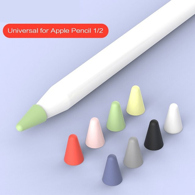 8er Set weiche Silikon Nib Abdeckungen für Apple Pencil 1. und 2. Generation in Multicolor - Bild 1