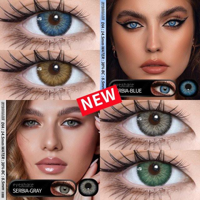 EYESHARE Sydney-Green farbige Jahreslinsen, 1 Paar - Bild 1