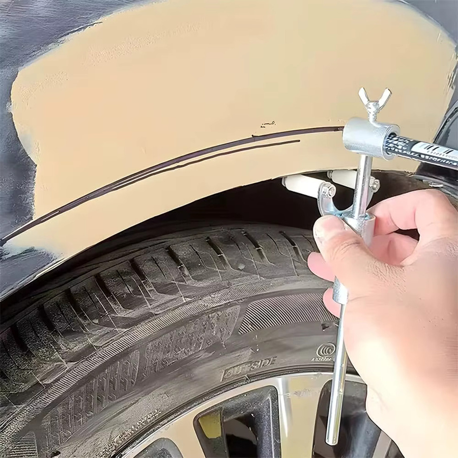Praktisches Rad-Augenbrauen-Rippen-Linien-Parallel-Zeichenwerkzeug in Silber für Reparatur und Markierung - Bild 3