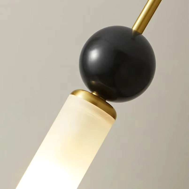 Moderne Pendelleuchte aus weißem Marmor in Zylinderform für Schlafzimmer, Küche, Esszimmer und Badezimmer - Bild 3