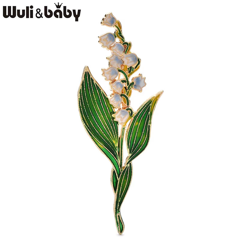 Wuli&baby Brosche Emaille, Lilienblumen, Bicolor, Damen - Bild 1