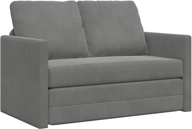 vidaXL Bodensofa mit Schlaffunktion in Dunkelgrau aus Samt, B/T/H: 204 x 122 x 55 cm - Bild 1
