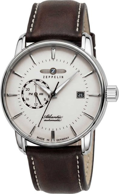 Zeppelin Herrenuhr, Automatik, Edelstahl, 40 mm, Leder, Schwarz, 5 ATM - Bild 1