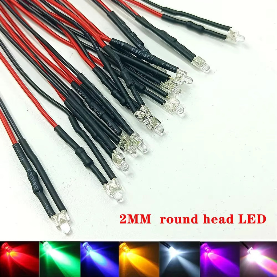 30 Stück TAKEY LED-Glühbirnen transparent, vorverdrahtet mit 20 cm Kabel, DC3V-12V, 1,8 mm bis 2 mm Durchmesser für DIY Heimdekoration - Bild 3