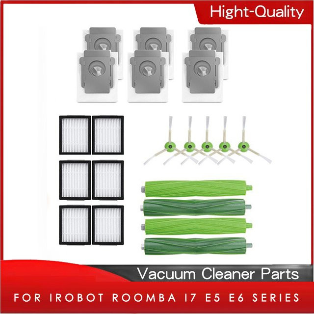 iRobot Roomba Ersatzteil-Set für i7 E5 E6 Serie mit Hepa-Filter, Seitenbürste und Bürstenrolle in Multicolour - Bild 1