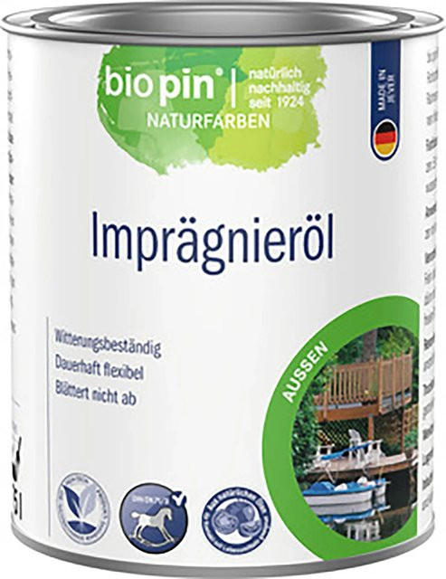 Biopin Imprägnieröl Farblos Transparent 750 ml - Bild 1