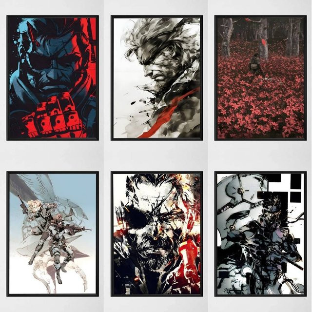 Selbstklebendes Metal Gear Solid Manga Poster aus Papier in Multicolour für deine Wandgestaltung - Bild 1