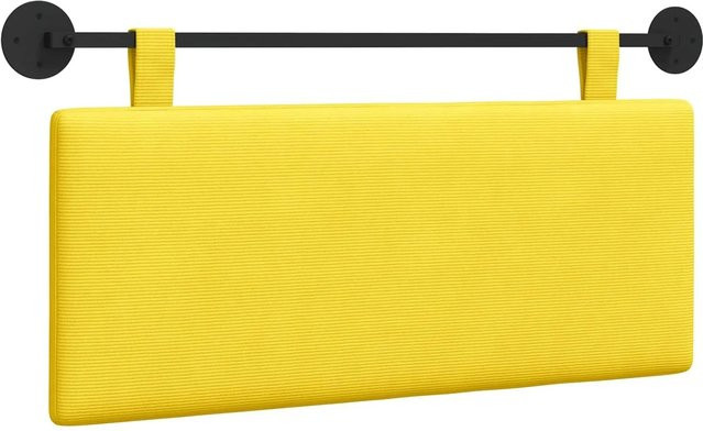 vidaXL Wandpaneel gepolstert aus Cordstoff in Gelb, B/H: 110 x 55 cm - Bild 1