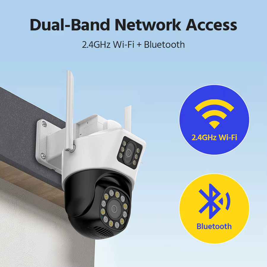 ANNKE 6MP Dual-Objektiv Outdoor Wireless WiFi Sicherheit PT Kamera mit rot-blau blinkenden Lichtern, Sirene, Smart Dual Licht und Zwei-Wege-Audio - Bild 6