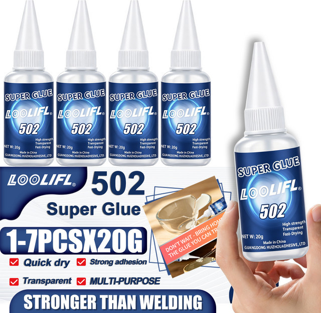 LOOLIFL Superkleber Cyanacrylat-Klebstoff transparent, 20 g - Bild 1