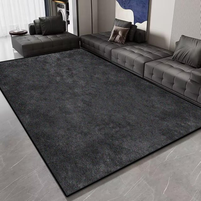 JGJG Wohnzimmerteppich mit abstraktem Marmor-Design in Schwarz und Grau, rutschfest und pflegeleicht, B/T: 120 x 160 cm - Bild 1