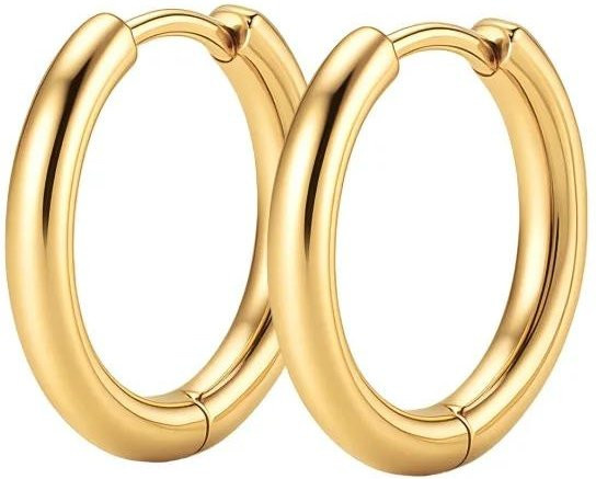 YULIN Huggie Creolen Edelstahl, Gold, 16mm, Damen - Bild 1