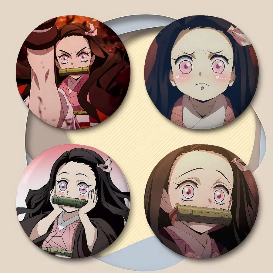 bilibili Anstecknadel Nezuko Kamado, Anime, Rund - Bild 4