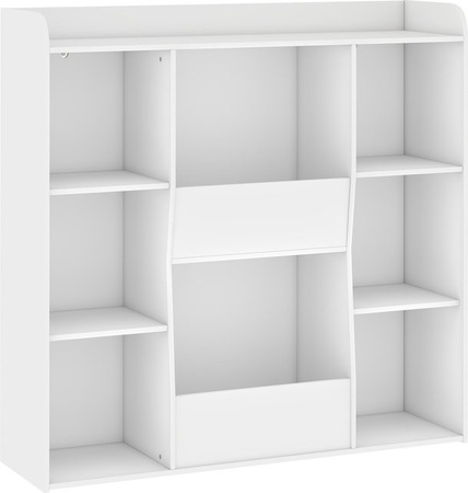 Aosom AIYAPLAY Kinderregal mit 8 Fächern und Ablage in Weiß, Aufbewahrungsmöbel für Kinderzimmer und Kita mit Anti-Kipp-Sicherung, B/T/H: 101,5 x 30,0 x 80,0 cm