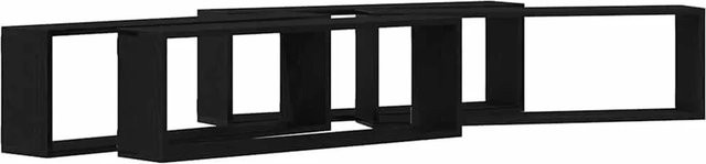 vidaXL Wandregale Set 4 Stück in Schwarz und Eichen-Optik, B/H/T: 80 x 26 x 15 cm - Bild 1