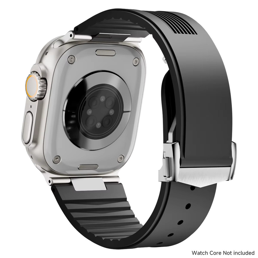 CHIICSMART Uhrenarmband Silikon, Schwarz, Sport-Gummiband - Bild 2
