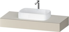 Duravit Konsole Qatego in Tau supermatt mit 1 Ausschnitt, Farbe: Beige, B/T/H: 120 x 55 x 17 cm - Bild 1