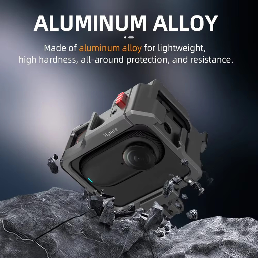 Flymile Metallkäfig Schutzrahmen mit Kaltschuhhalterung für Insta360 GO3S und Insta360 GO3 Sportkamera Zubehör - Bild 5
