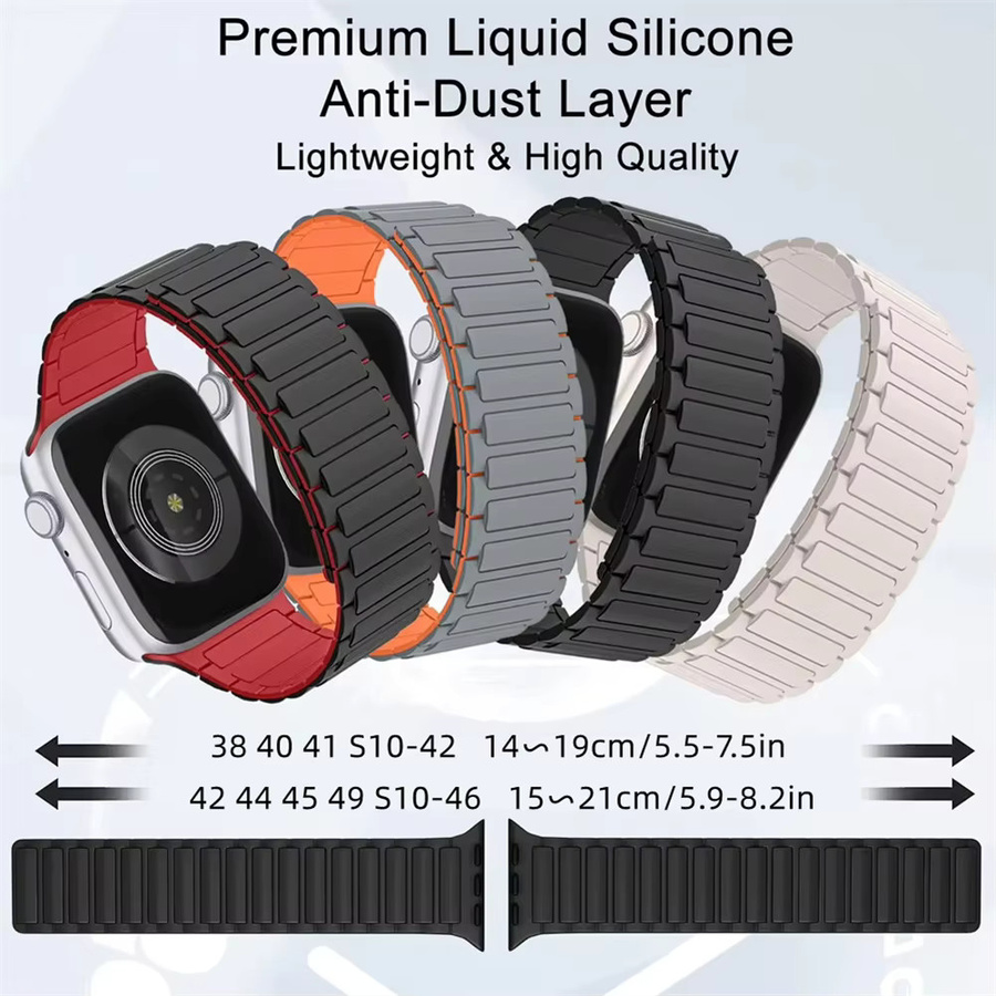 Apple Uhrenarmband Silikon, Magnetisch, Unisex - Bild 2