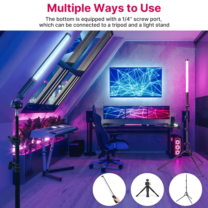 Ulanzi VL119 RGB-Handlichtstab mit 2500–9000 K für Fotografie und Vlog, 50 cm RGB-Sticklicht, wiederaufladbar - Bild 3