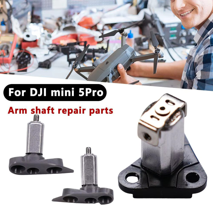 DJI Mini 5 Reparaturset für vordere und hintere Armspindeln in Schwarz - Bild 2