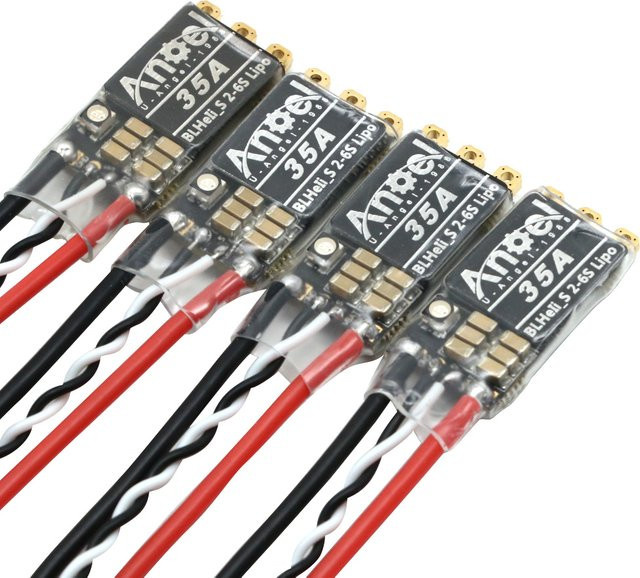 4er-Set U-Angel-1988 RC ESC 35A 45A BLHeli_S für FPV Quadcopter und Drohnen, 2-6S, Schwarz - Bild 1